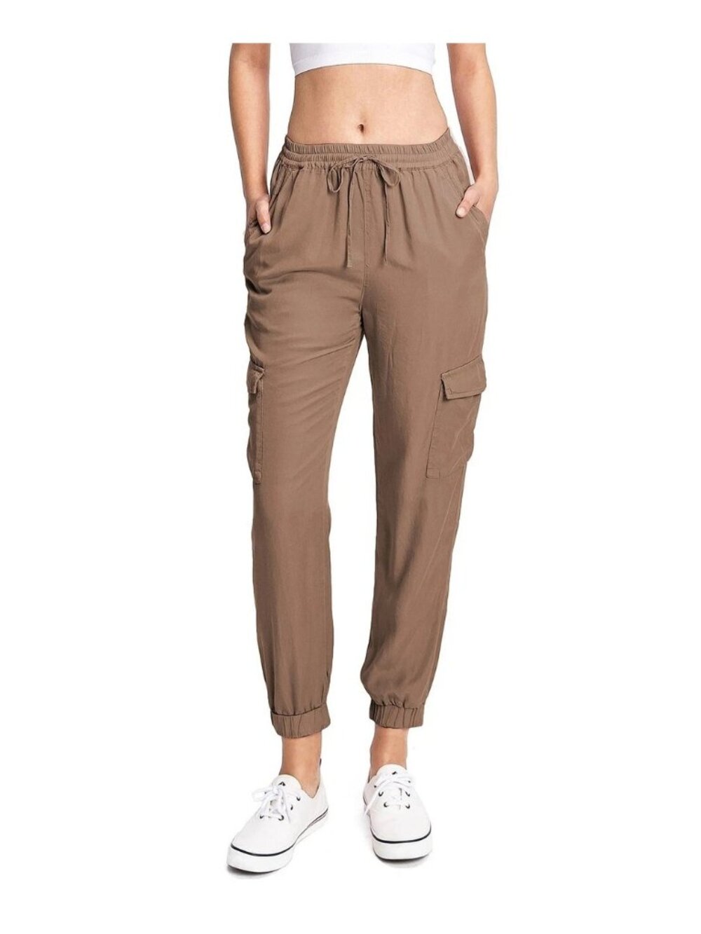 URBAN OUTFITTERS Camel cargo pocket Stretch Waist Jogger Pants *X-SMALL* B123